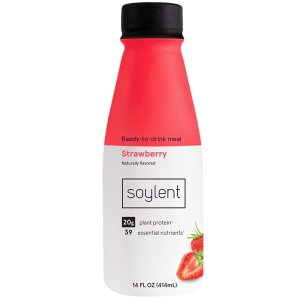 Soylent 草莓味即开即饮代餐饮料特卖 14oz 12瓶装