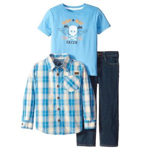 Lee Little Boys' Woven Shirt Tee Denim Set(2T-4T)