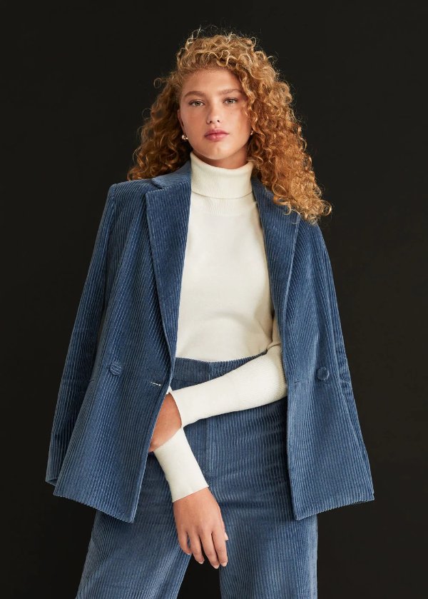 Corduroy structured blazer - Women | OUTLET USA