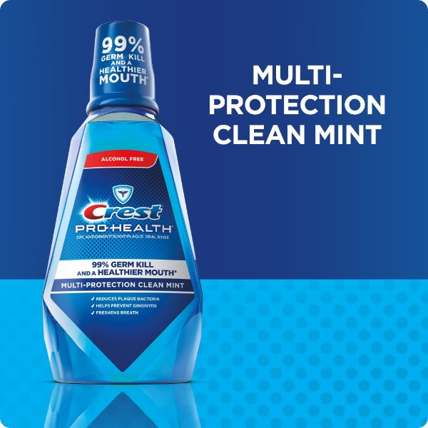 Pro-Health CPC Antigingivitis/Antiplaque Oral Mouthwash, Alcohol Free, Clean Mint - 33.8 fl oz