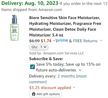 Sensitive Skin Face Moisturizer