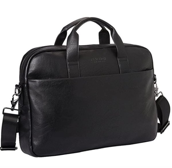 Kenneth Cole Reaction Modern Dilemma Pebbled Faux Leather 15.6" Laptop & Tablet Business Case Bag