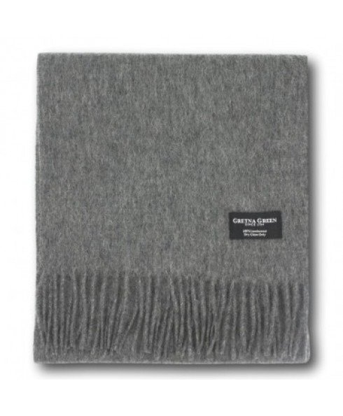 100%羊毛围巾 - 灰色