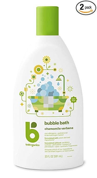 Baby Bubble Bath, Chamomile Verbena, 20oz Bottle, (Pack of 2)