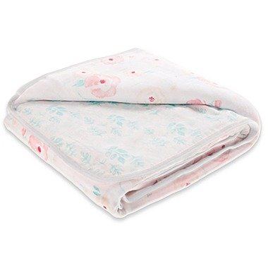 ™ essentials Full Bloom Cotton Muslin Blanket in Pink | buybuy BABY