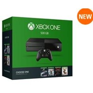 $100礼品卡+新款 Xbox One 500 GB 游戏机套装 送额外一款游戏
