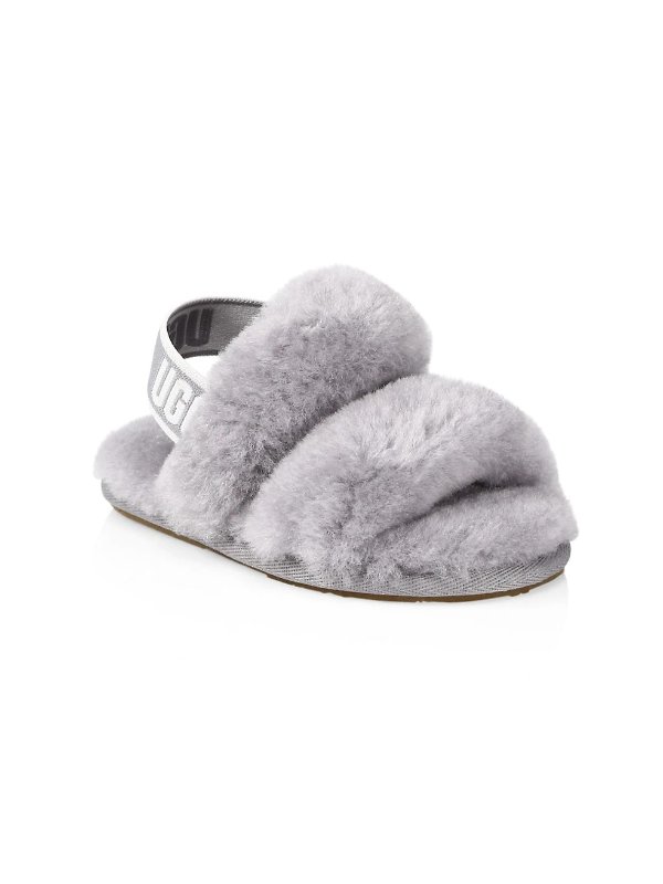 Little Kid's and Kid's Oh Yeah Fur Slingback Slippers