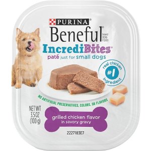 PurinaBeneful IncrediBites Pate Wet Dog Food for Small Dogs Grilled Chicken Flavor in a Savory Gravy - 3.5 oz. Can