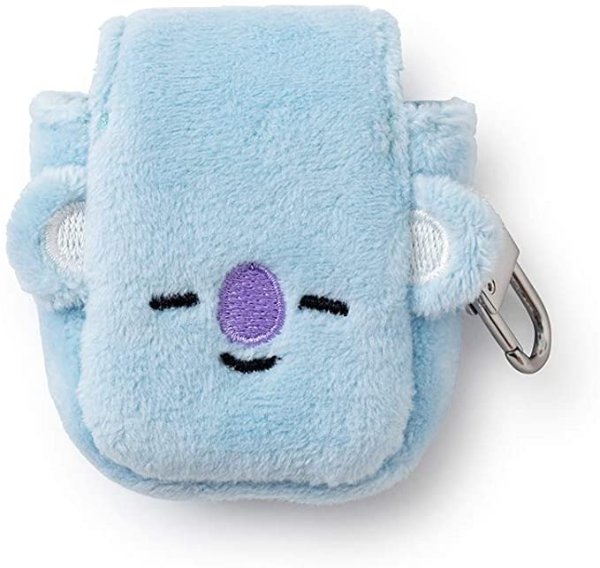 KOYA Character Cute Plush Airpod Case Cover with Keychain, Blue