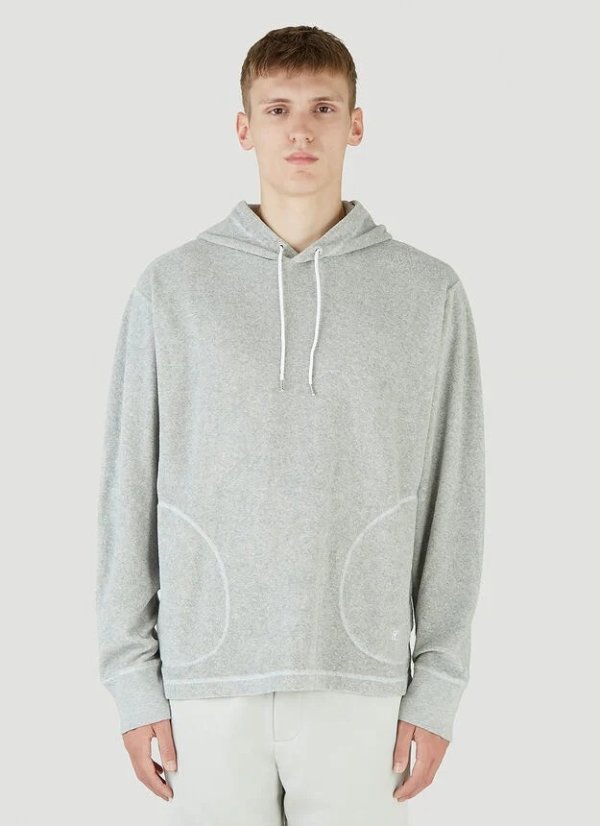 Contrast Hooded Sweatshirt in Grey