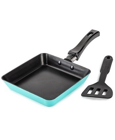 Mini Square Nonstick Fry Pan with Slotted Turner
