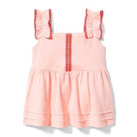Janie and JackRuched Strap Peplum Top