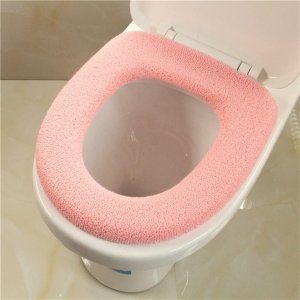 Warm-n-Comfy Soft Fabric Toilet Seat Cover