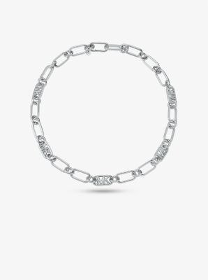 Precious Metal-Plated Sterling Silver Chain Link Necklace