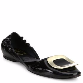 Ballerine Chips Patent Leather d'Orsay Flats