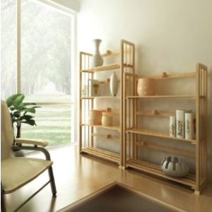 Furinno FNCL-33002 Pine Solid Wood 4-Tier Bookshelf @ Walmart