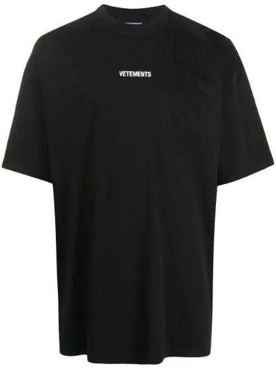 logo-print cotton T-shirt | VETEMENTS | Eraldo.com