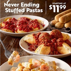 Olive Garden Never Ending Stuffed Pastas are Back
