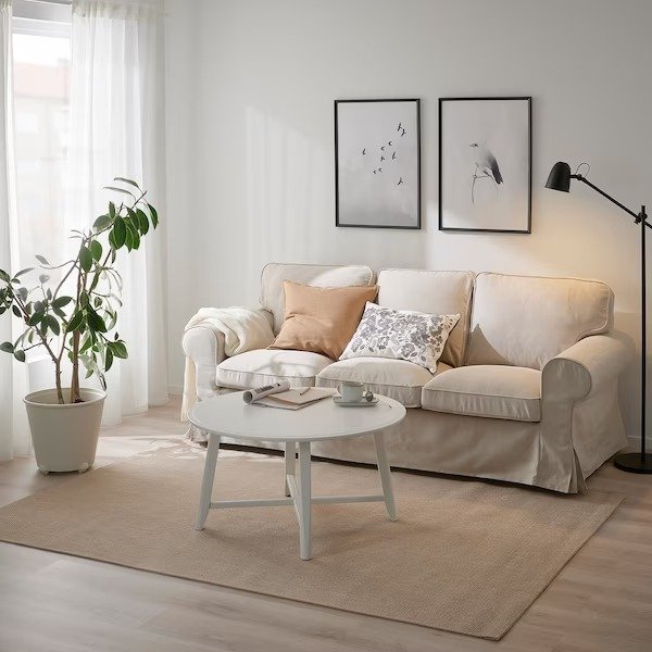VODSKOV Rug, flatwoven, natural/light gray, 5'7"x7'10" - IKEA
