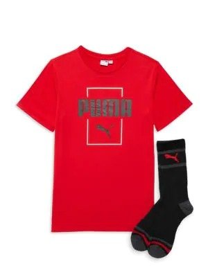 Boy’s 2-Piece Logo Tee & Socks Set