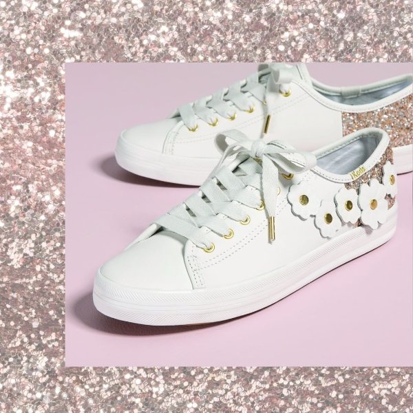 Kickstart Glitter Floral Sneakers