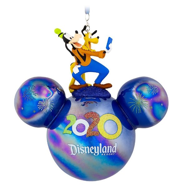 Mickey Mouse Icon Ball Ornament with Goofy and Pluto Figures – Disneyland 2020 | shopDisney
