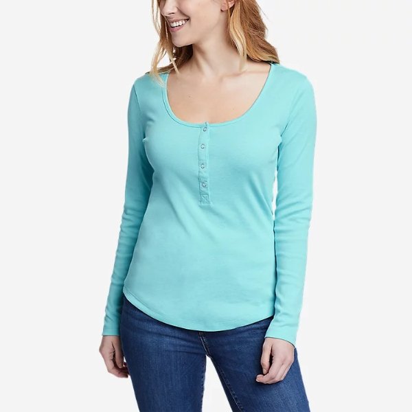 Favorite Long-Sleeve Henley T-Shirt