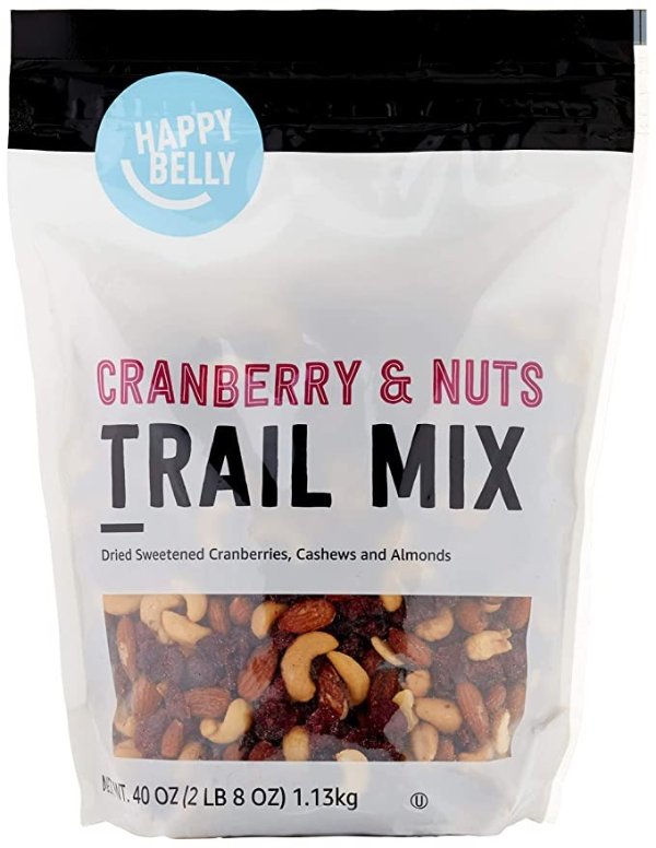 Amazon Brand - Happy Belly Cranberry & Nuts Trail Mix, 40 oz