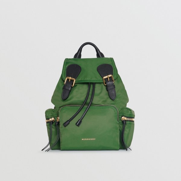 The Medium Rucksack in Technical Nylon and Leather