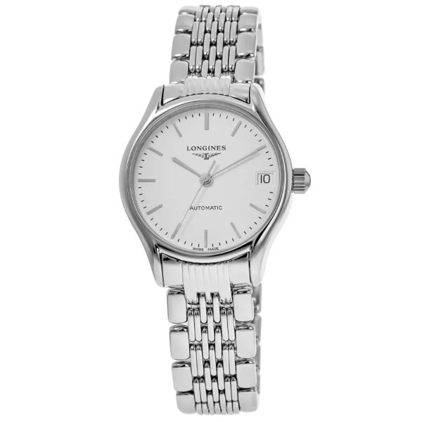 Lyre Automatic White Dial Steel Women's Watch L4.361.4.12.6