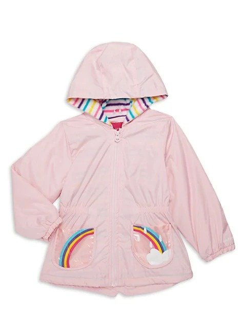 Little Girl's Rainbow Hooded Jacket