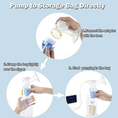 Double Electric Breast Feeding Pumps Pain Free Strong Suction Power Touch Panel High Definition Display
