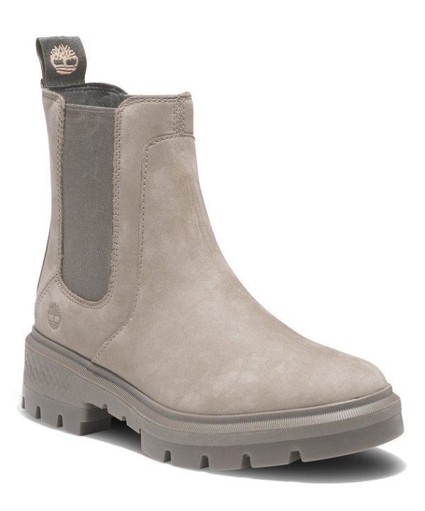 Pure Cashmere Gray Cortina Valley Leather Chelsea Boot - Women