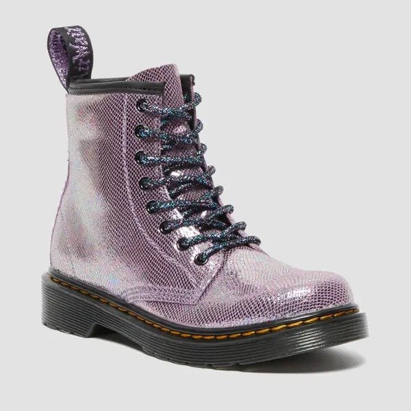 Kids' 1460 J Iridescent Reptile Boots - Purple