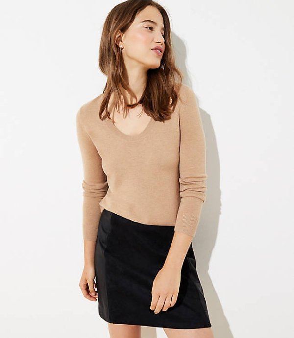Luxe Knit Shirttail Sweater | LOFT