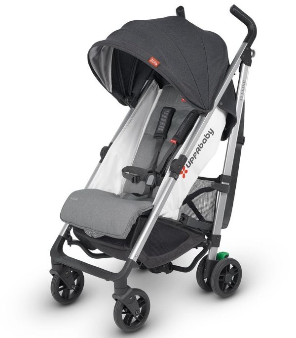 G-Luxe Stroller - Jordan (Charcoal/Red Stitch/Silver)
