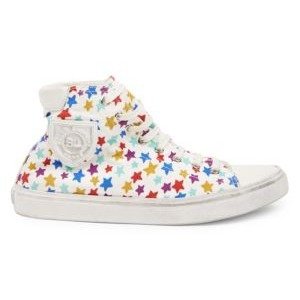 - Bedford Canvas Star-Print High-Top Sneakers