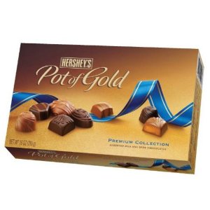 Hershey's Pot of Gold Assorted Milk and Dark Chocolates Premium Collection, 10-Ounce Box @ Amazon