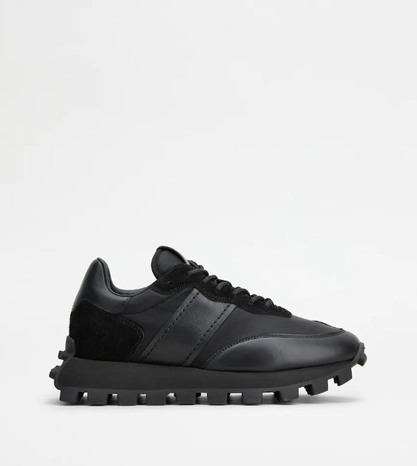 Sneakers Tod's 1T in Leather and Fabric - BLACK