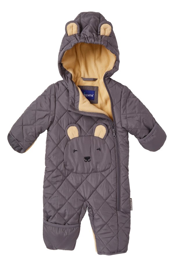Bear Hooded Quilted Pram