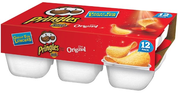 Pringles Snack Stacks! Original Potato Crisps, 0.67 Oz., 12 Count