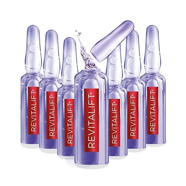 'OreaParis Revitaift Derm Intensives Hyauronic Acid Serum Ampoues 7 Day Boost Pure Hyauronic Acid Anti-Aging Ampoues to visiby repump skin in 7 days, 7 Ampoues, 0.28 f; oz.