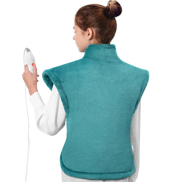 Maxkare Large Heating Pad for Back Pain Relief, 4 Heat Settings with Auto Shut-off, 24"x33"- Green
