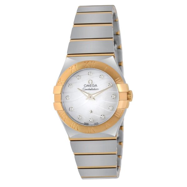 18K Yellow Gold and Stainless Steel Quartz Women's Watch 123.20.24.60.55.004