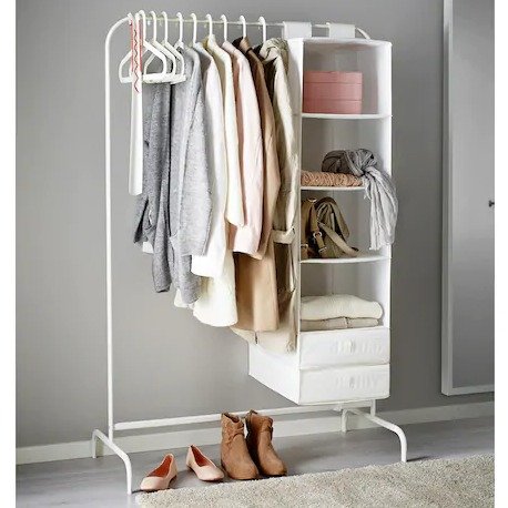 MULIG Clothes rack, white, 39x18 1/8" - IKEA