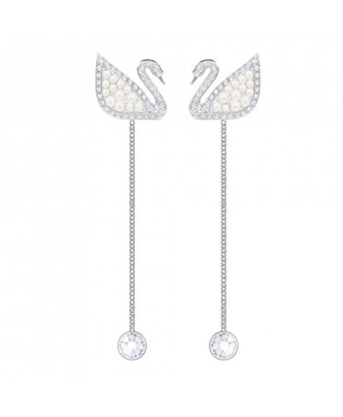 Iconic Swan Micro Pearl Pierced Earrings