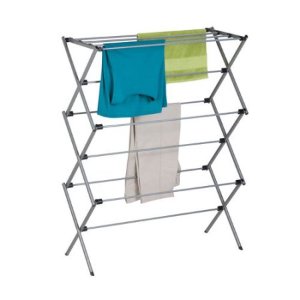Mainstays Deluxe Folding Metal Accordion Drying Rack, Silver