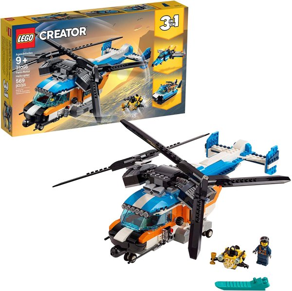 Creator 3in1 Twin Rotor Helicopter 31096 Building Kit