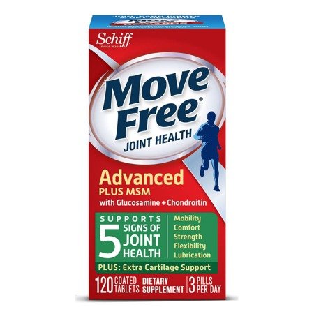 (2 Pack) Move Free Advanced Plus MSM, 120 tablets - Joint Health Supplement with Glucosamine and Chondroitin