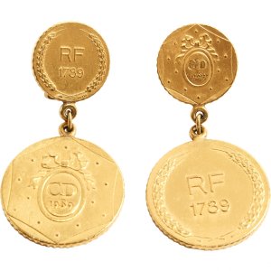 gold Metal CHRISTIAN DIOR Earrings - Vestiaire Collective
